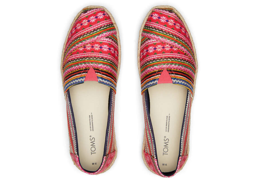 Buy Toms Espadrille NZ - Womens Hmong Tapestry Rope Multicolor